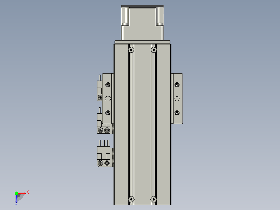 TPA-KNR-60E-1210C-L50A1-MP-H10-N3线性模块铝制底座俯视图