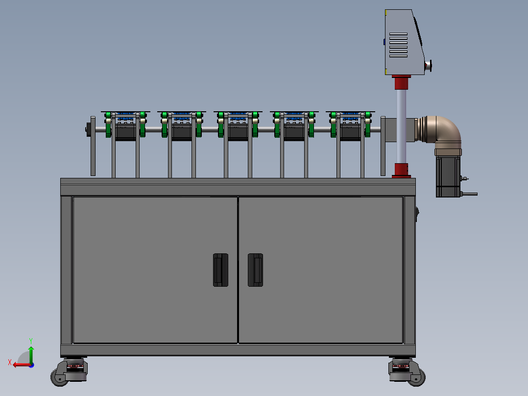 5道翻片机sw18可编辑后视图