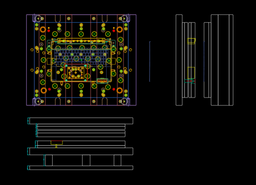 电脑外壳冲孔模具CAD设计图纸缩略图