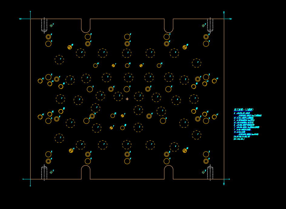 电脑外壳冲孔模具CAD设计图纸