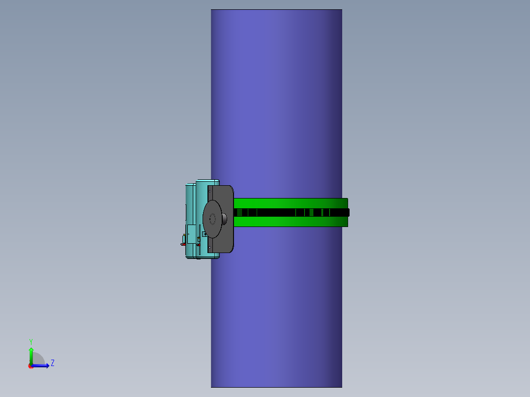 管道自动焊接小车机械系统设计（二维CAD图纸+三维SW+论文）左视图