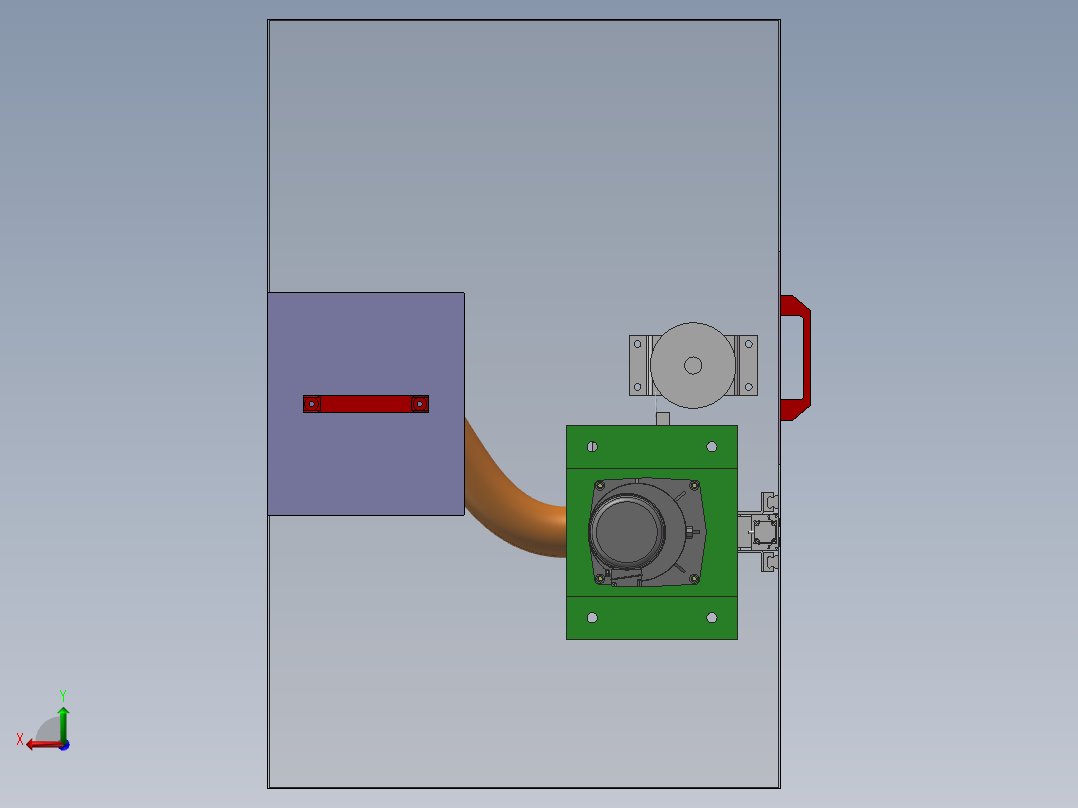 折叠伞甩干打包机solidworks2022后视图