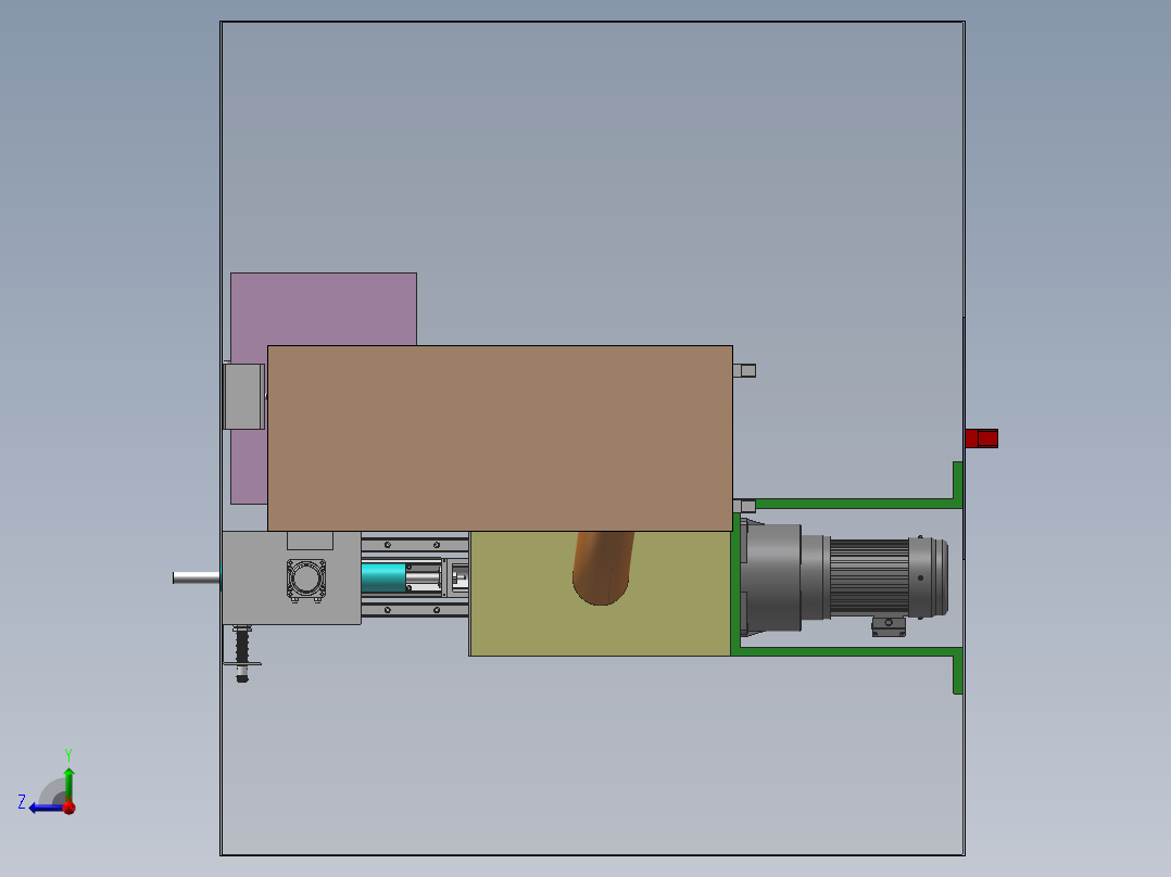折叠伞甩干打包机solidworks2022右视图