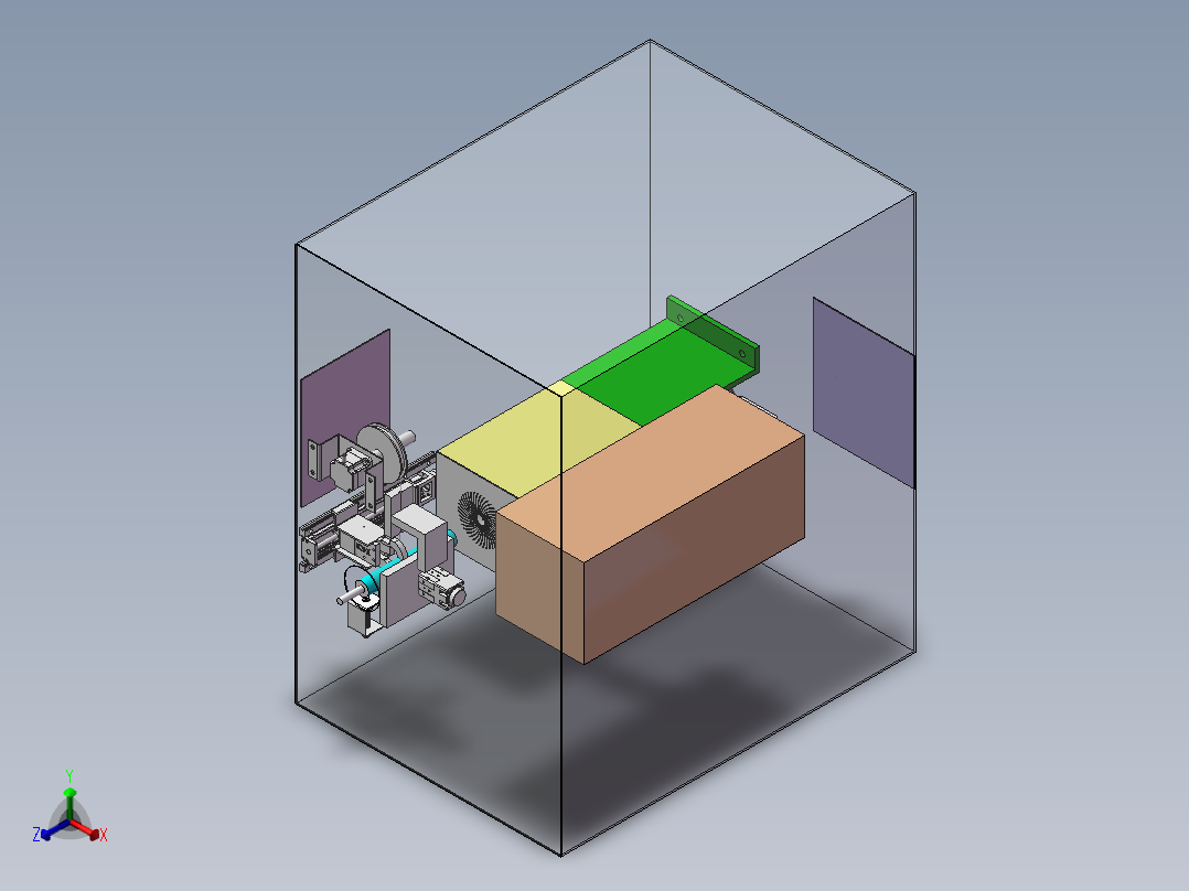 折叠伞甩干打包机solidworks2022正等轴测图
