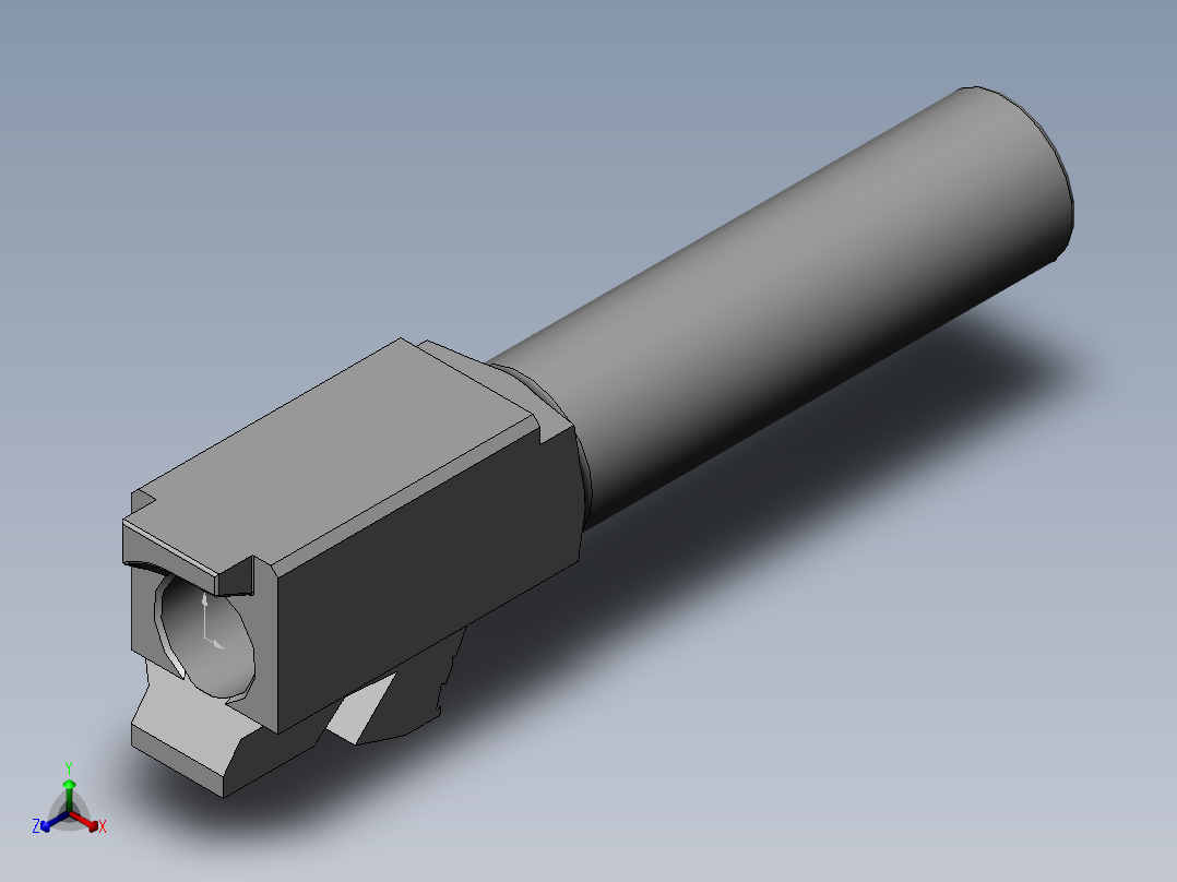 手枪正等轴测图