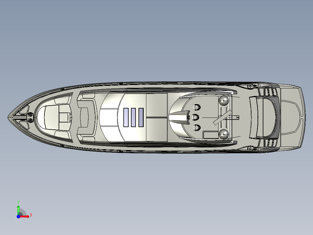 Sunseeker Predator 84 豪华游艇设计前视图