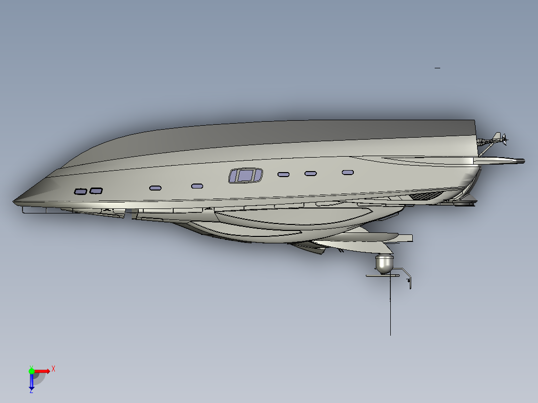 Sunseeker Predator 84 豪华游艇设计俯视图