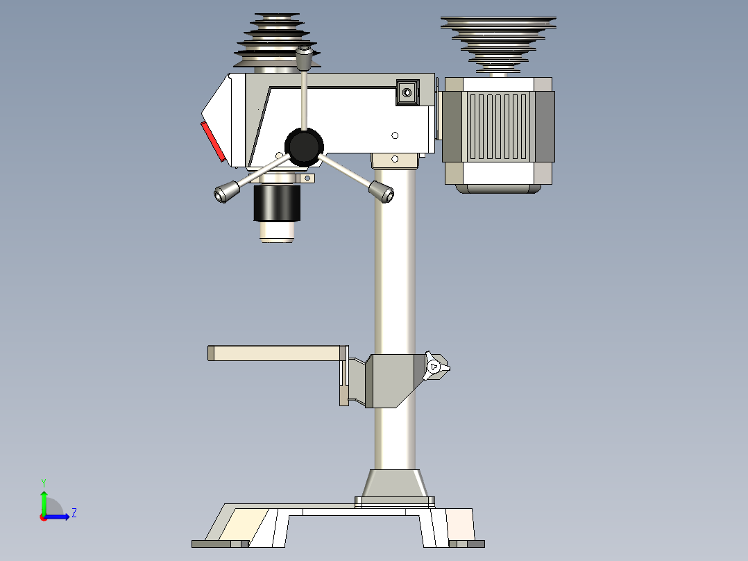 B3004108-台钻钻床左视图