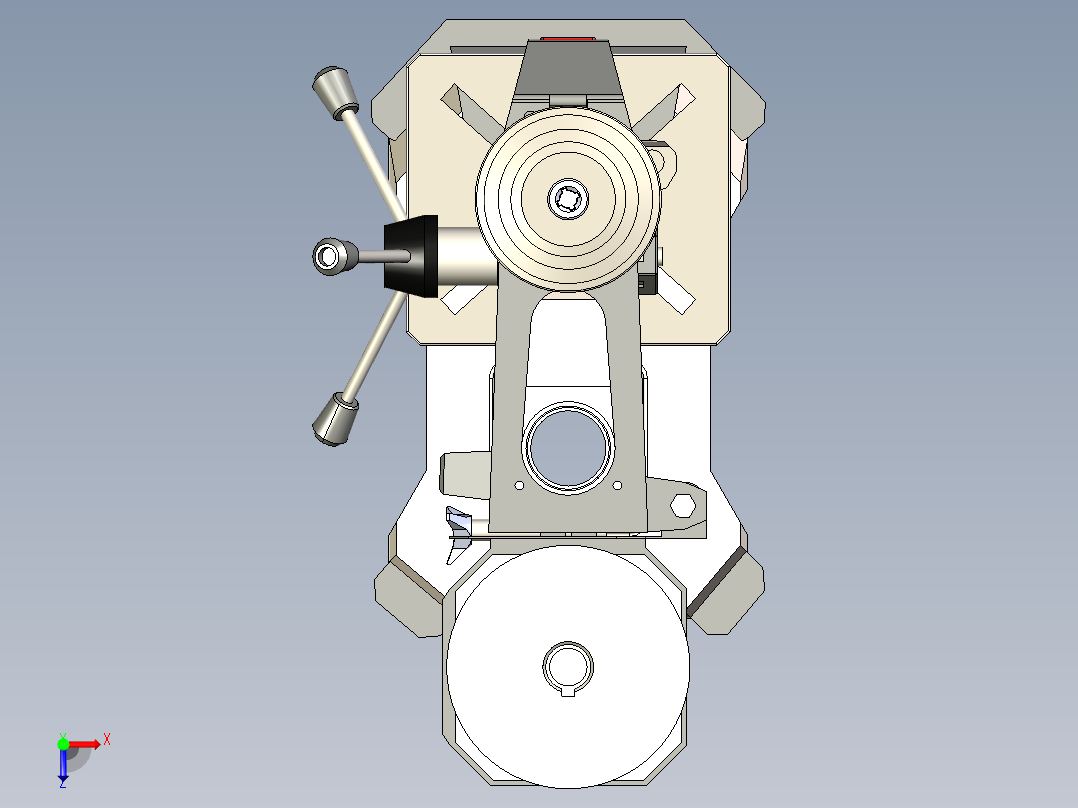 B3004108-台钻钻床俯视图