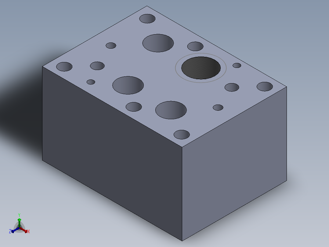 带检查 V 的块（子板）NG25正等轴测图