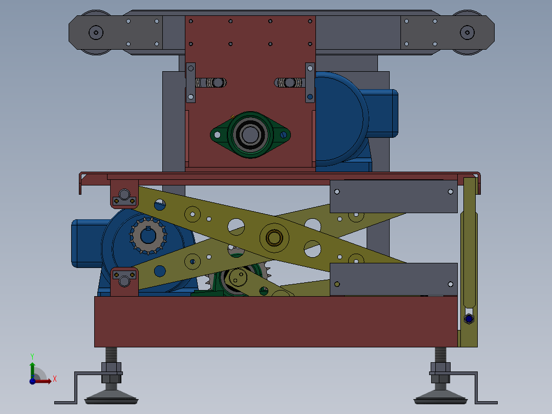 剪叉式升降机 、剪式液压升降机前视图