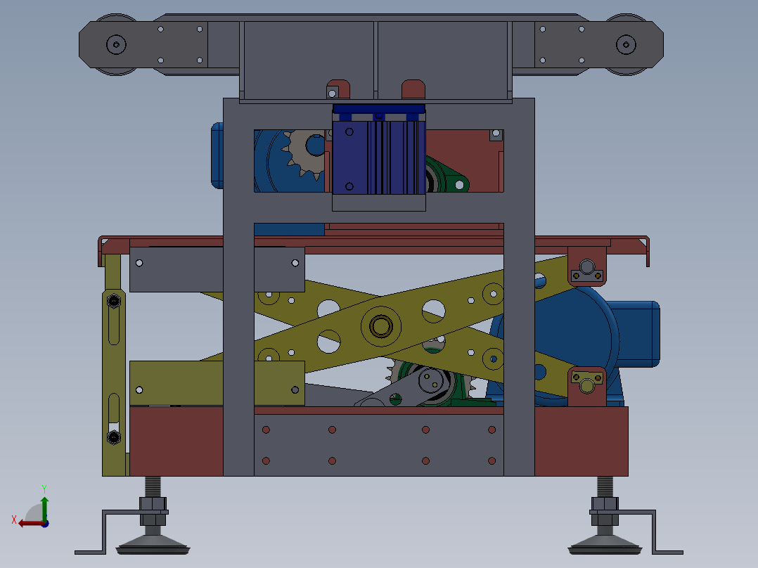 剪叉式升降机 、剪式液压升降机后视图