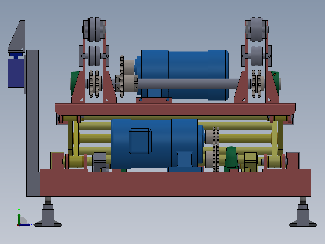 剪叉式升降机 、剪式液压升降机左视图