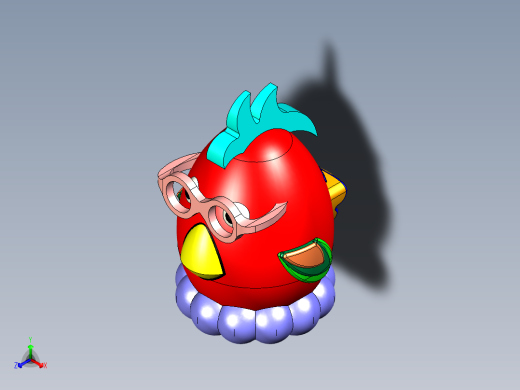 B2004441-GrabCad 鸡玩具正等轴测缩略图