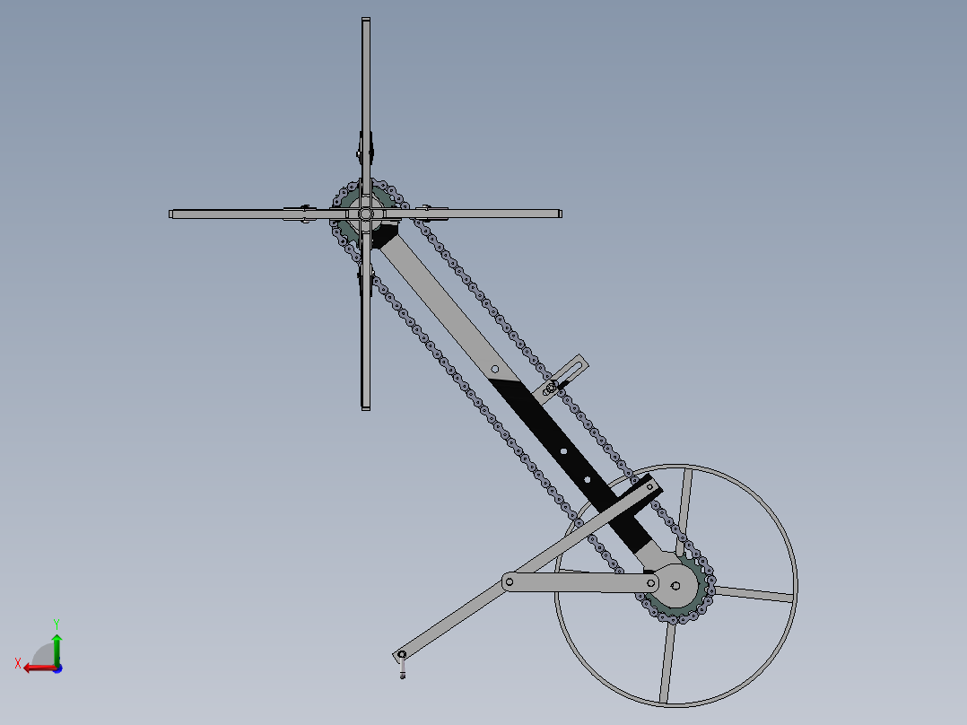 滴灌带回收机的设计含开题、SW三维及6张CAD图后视图