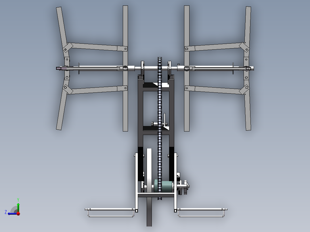 滴灌带回收机的设计含开题、SW三维及6张CAD图右视图