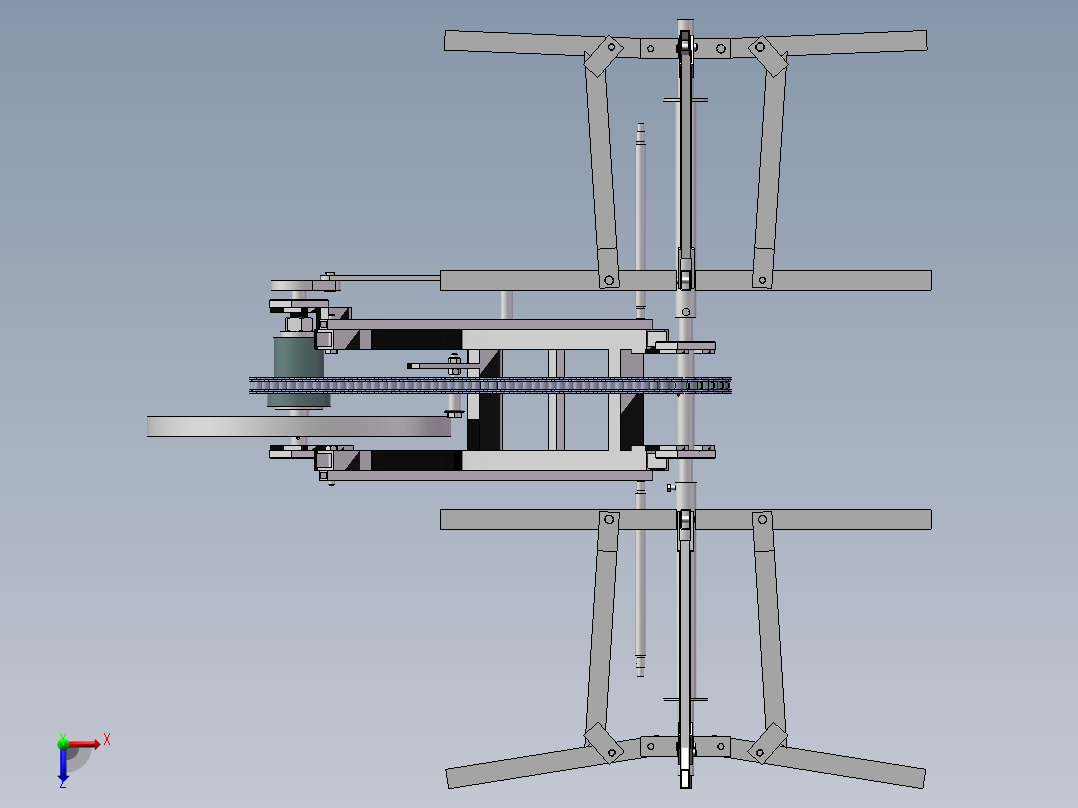 滴灌带回收机的设计含开题、SW三维及6张CAD图俯视图