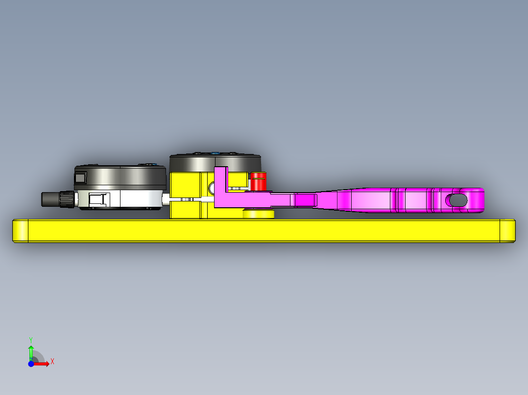 夹具拨盘检查杆制动系统前视图