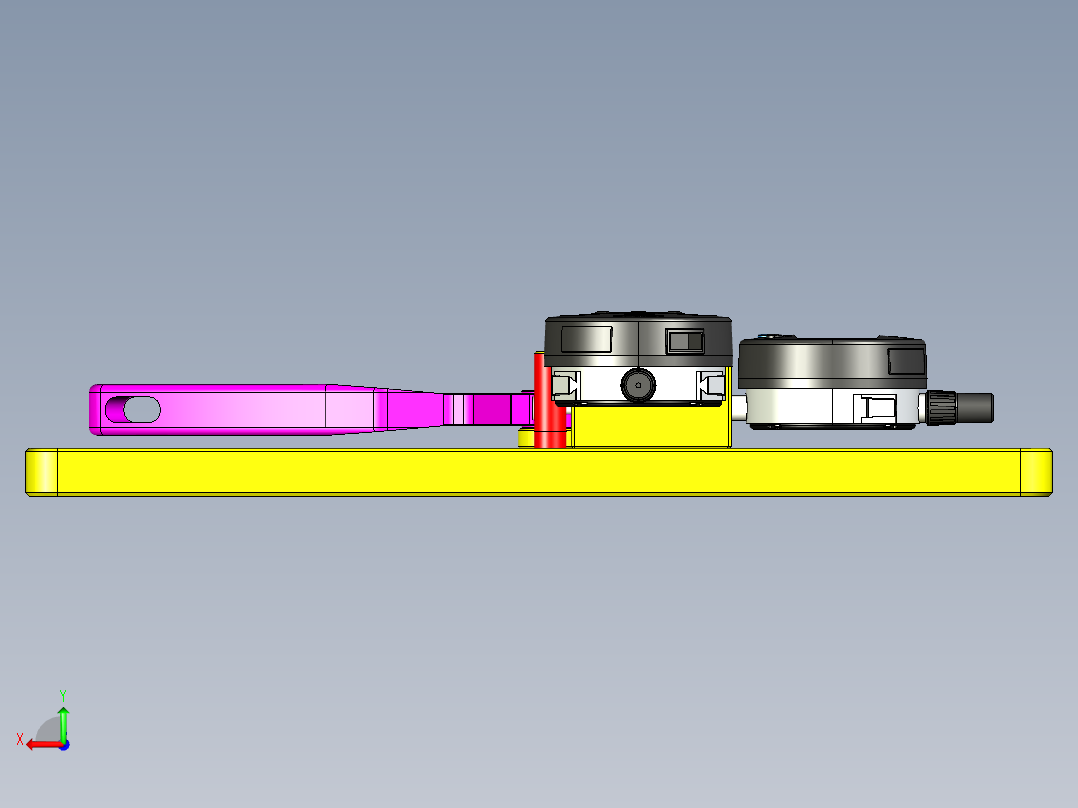 夹具拨盘检查杆制动系统后视图