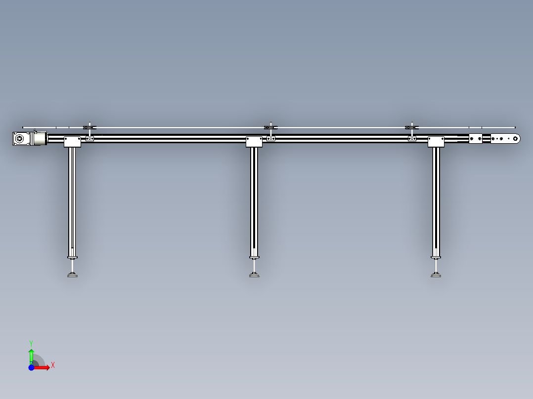 带式输送机宽度 200 mm前视图