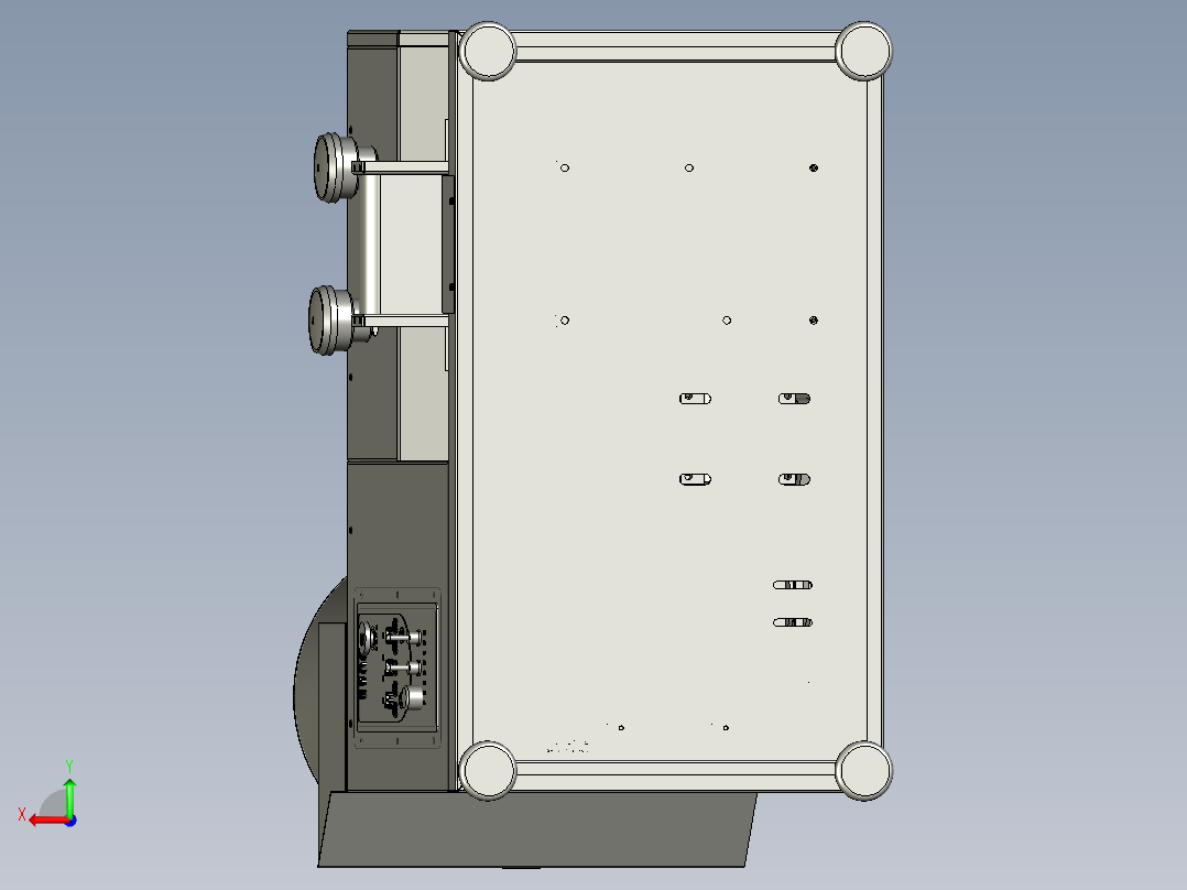 切断长度的小型面条机后视图
