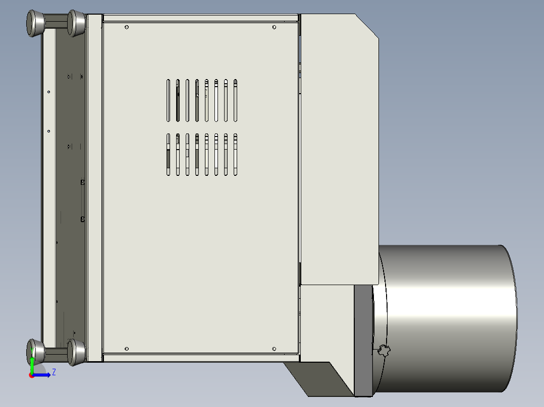 切断长度的小型面条机左视图