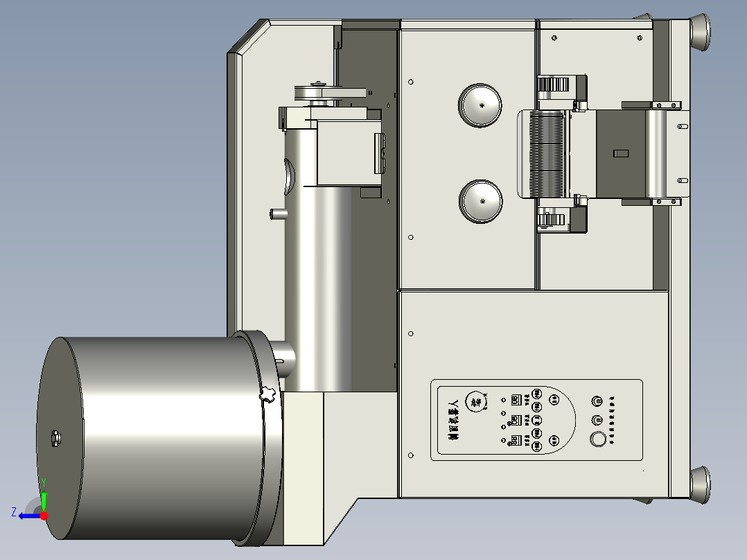 切断长度的小型面条机右视图