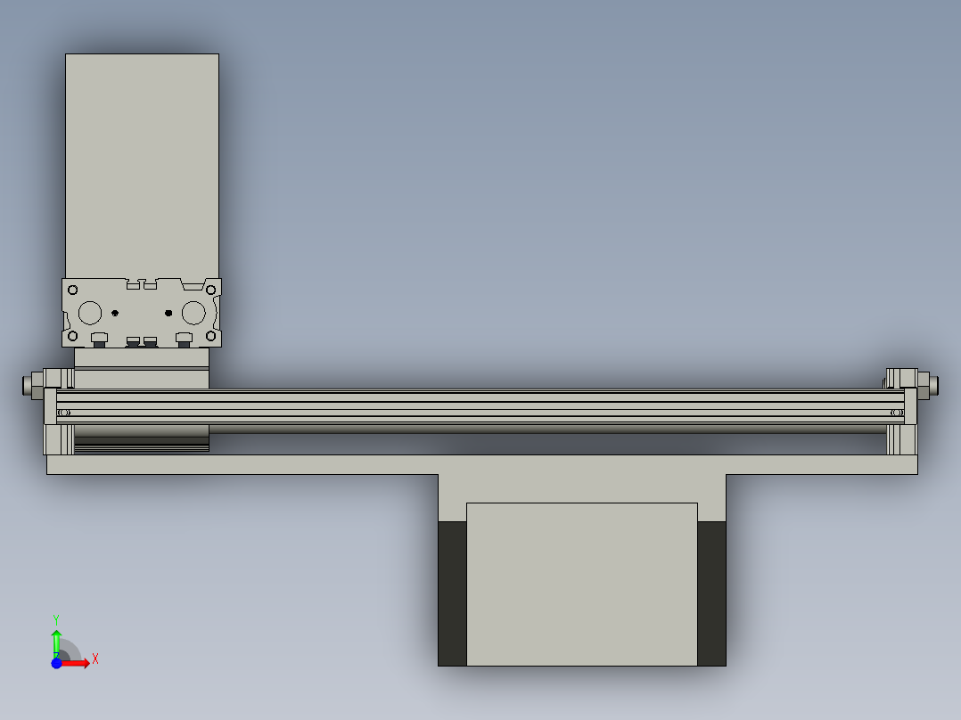 三合一取料机构总成前视图