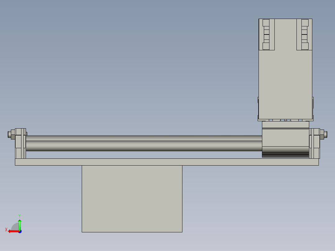 三合一取料机构总成后视图