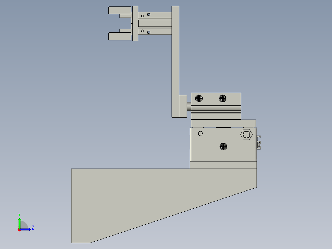 三合一取料机构总成左视图