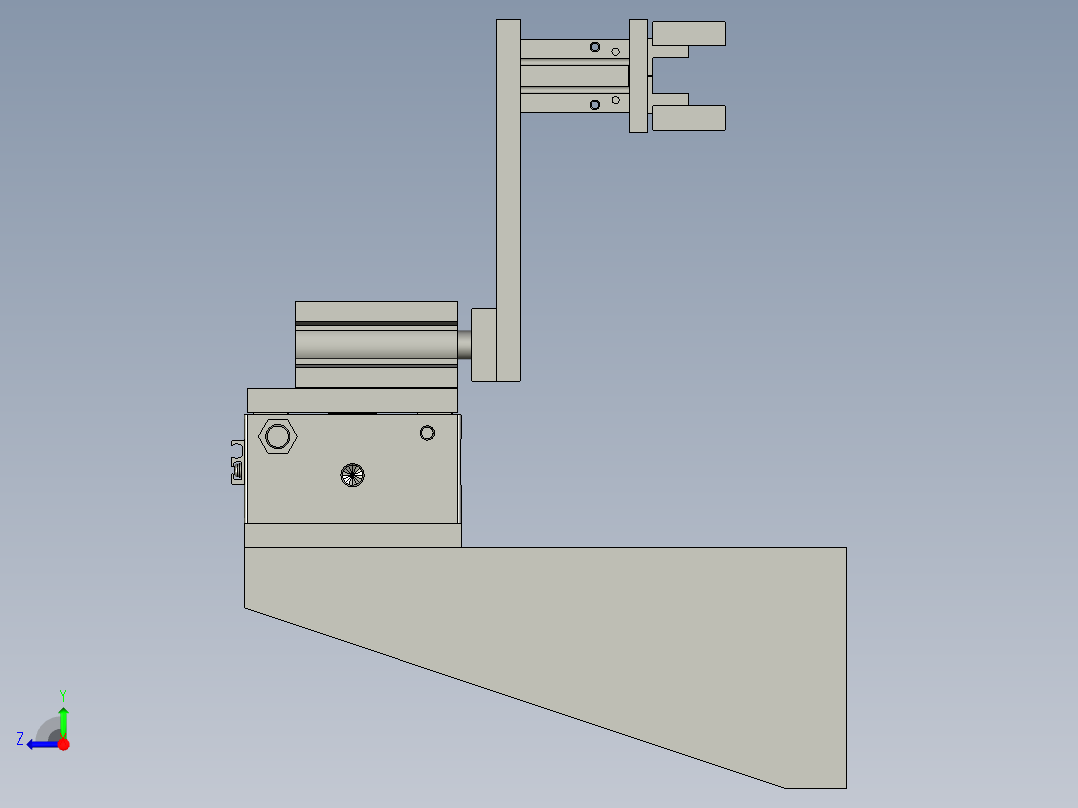 三合一取料机构总成右视图
