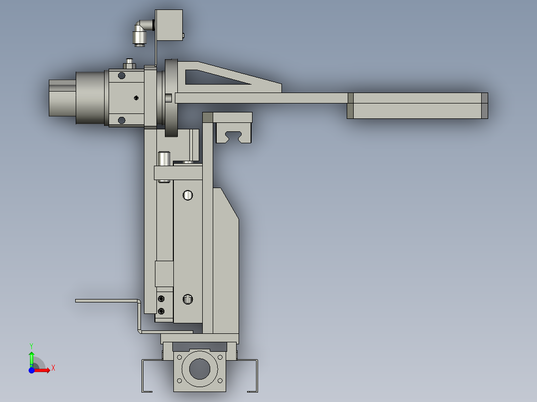翻转机构装配前视图