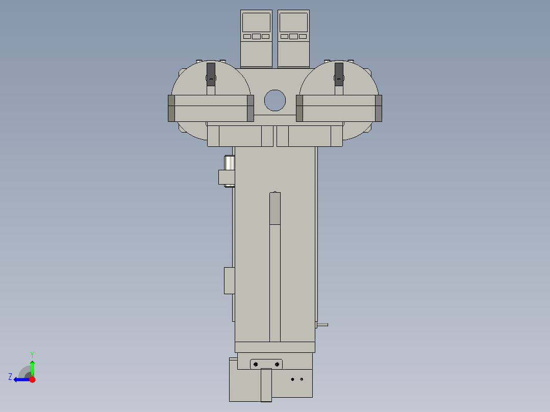 翻转机构装配右视图