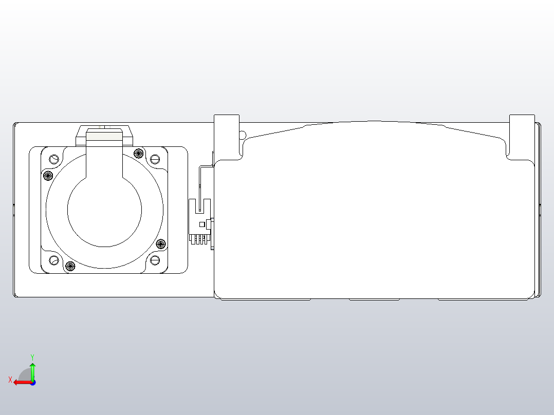 日规模组半封闭丝杆TPA-HNR-202D-2510C-L400-MR-Y-P75-N3后视图