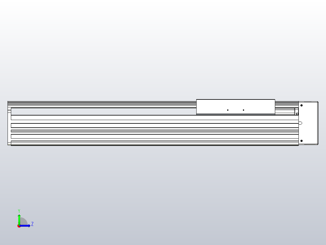 日规模组半封闭丝杆TPA-HNR-202D-2510C-L400-MR-Y-P75-N3左视图