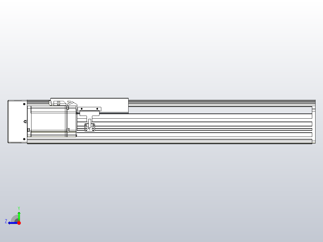 日规模组半封闭丝杆TPA-HNR-202D-2510C-L400-MR-Y-P75-N3右视图