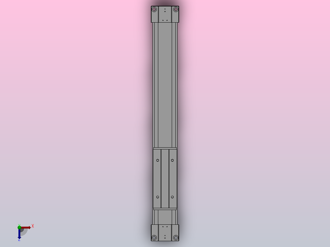 MY1机械接合式无杆气缸系列[MY1B40G-300Z]俯视图