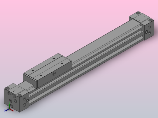 MY1机械接合式无杆气缸系列[MY1B40G-300Z]正等轴测缩略图
