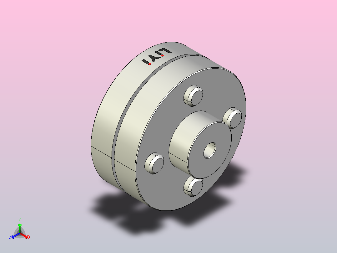 JFL型弹性套柱销联轴器[JFL125]正等轴测图