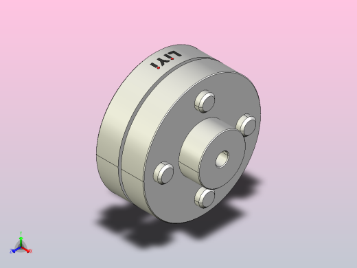 JFL型弹性套柱销联轴器[JFL125]正等轴测缩略图