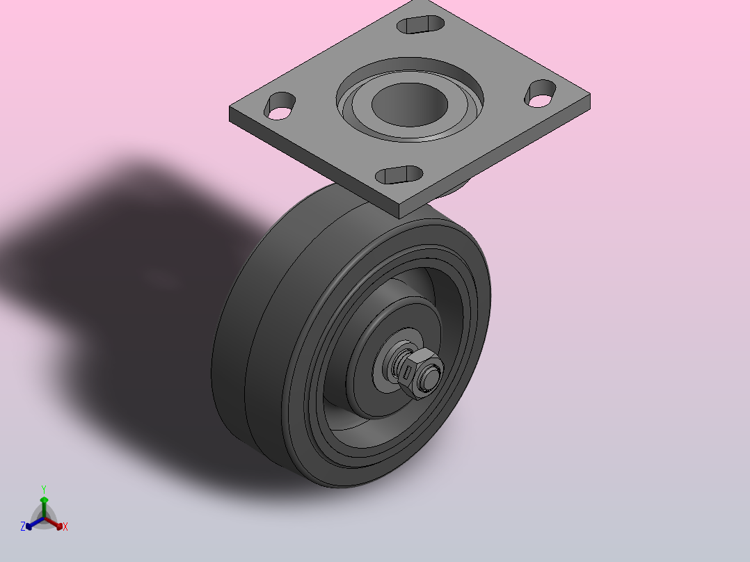脚轮Colson-6_05289_459 MTG1主视图