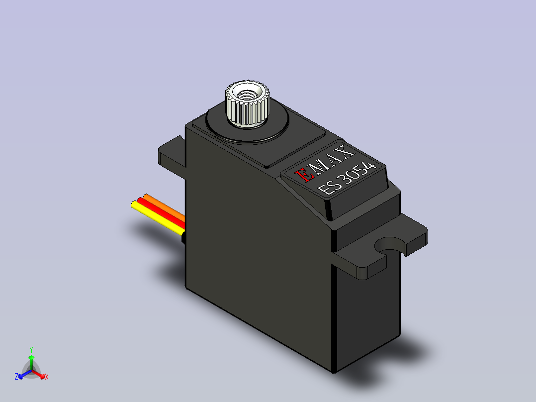 A0004749-EMAX ES3054 金属齿轮数字迷你舵机（3.5kg 扭矩）遥控舵机（原装）主视图
