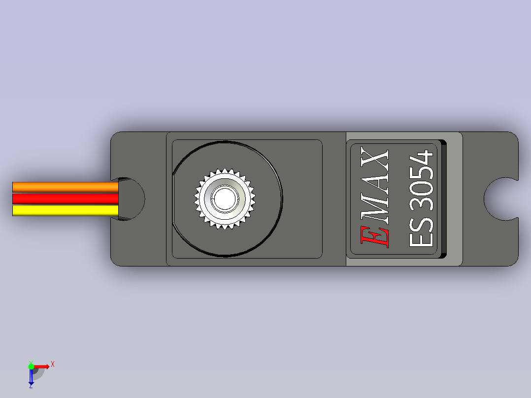 A0004749-EMAX ES3054 金属齿轮数字迷你舵机（3.5kg 扭矩）遥控舵机（原装）俯视图