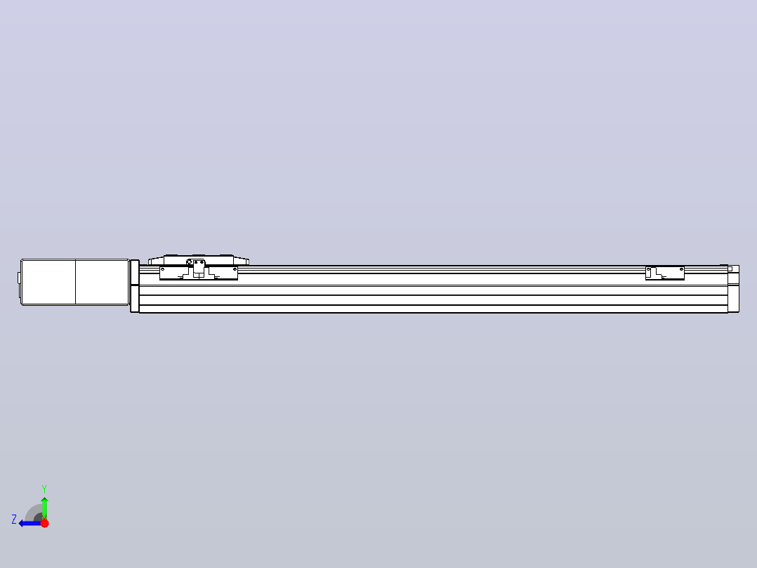 机器人皮带驱动直线轴TPA-GCB-80-P60-L600-QR-M20-N3右视图