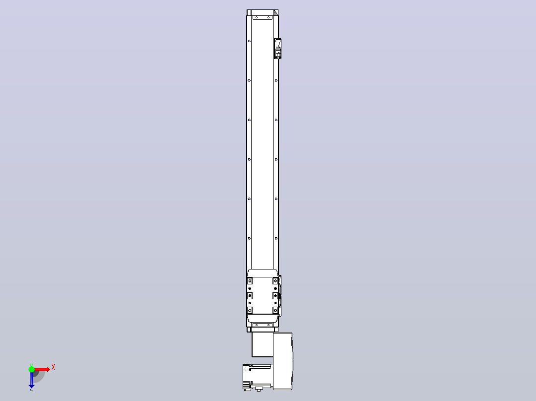 机器人皮带驱动直线轴TPA-GCB-80-P60-L600-QR-M20-N3俯视图