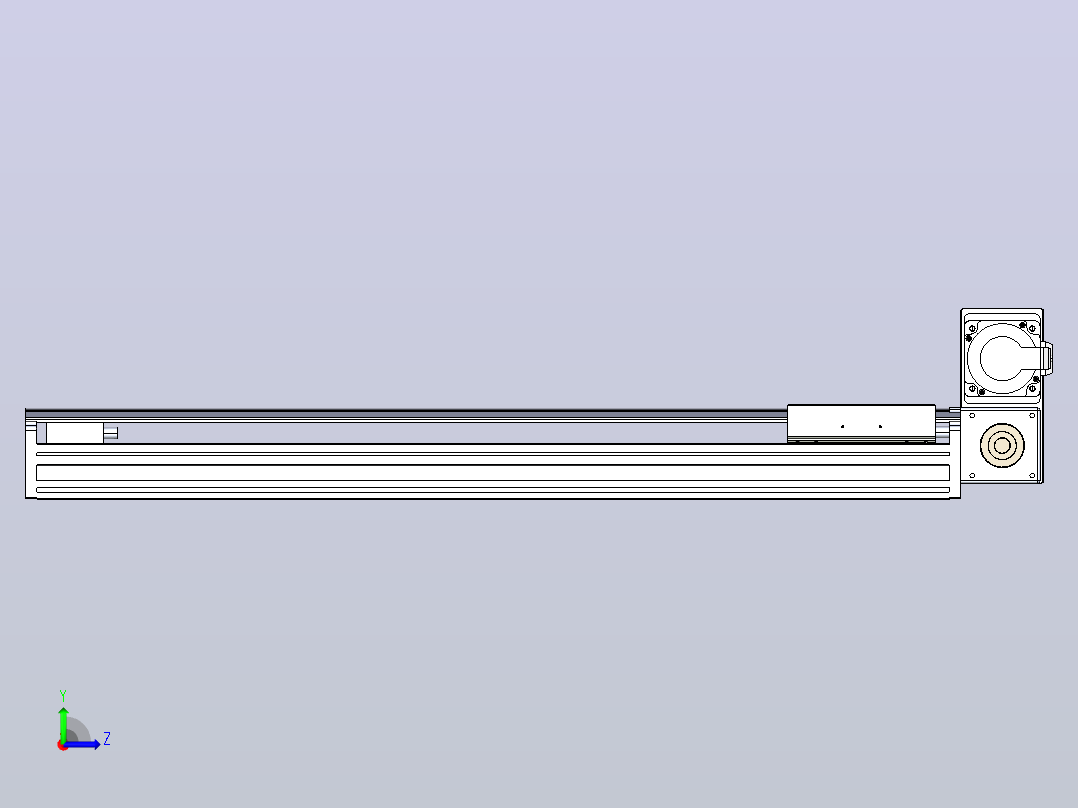皮带直线轴半封闭可选导轨TPA-HNB-175D-140-L700-RU-C-P75-N3左视图