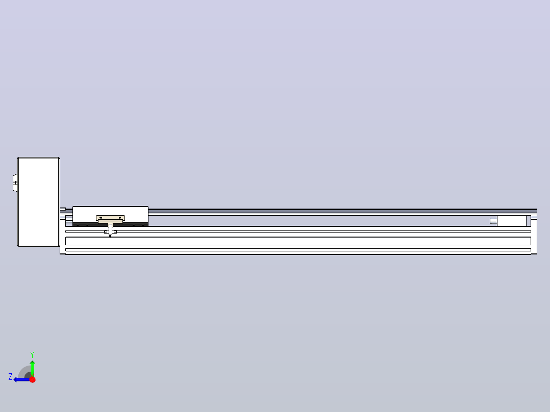 皮带直线轴半封闭可选导轨TPA-HNB-175D-140-L700-RU-C-P75-N3右视图