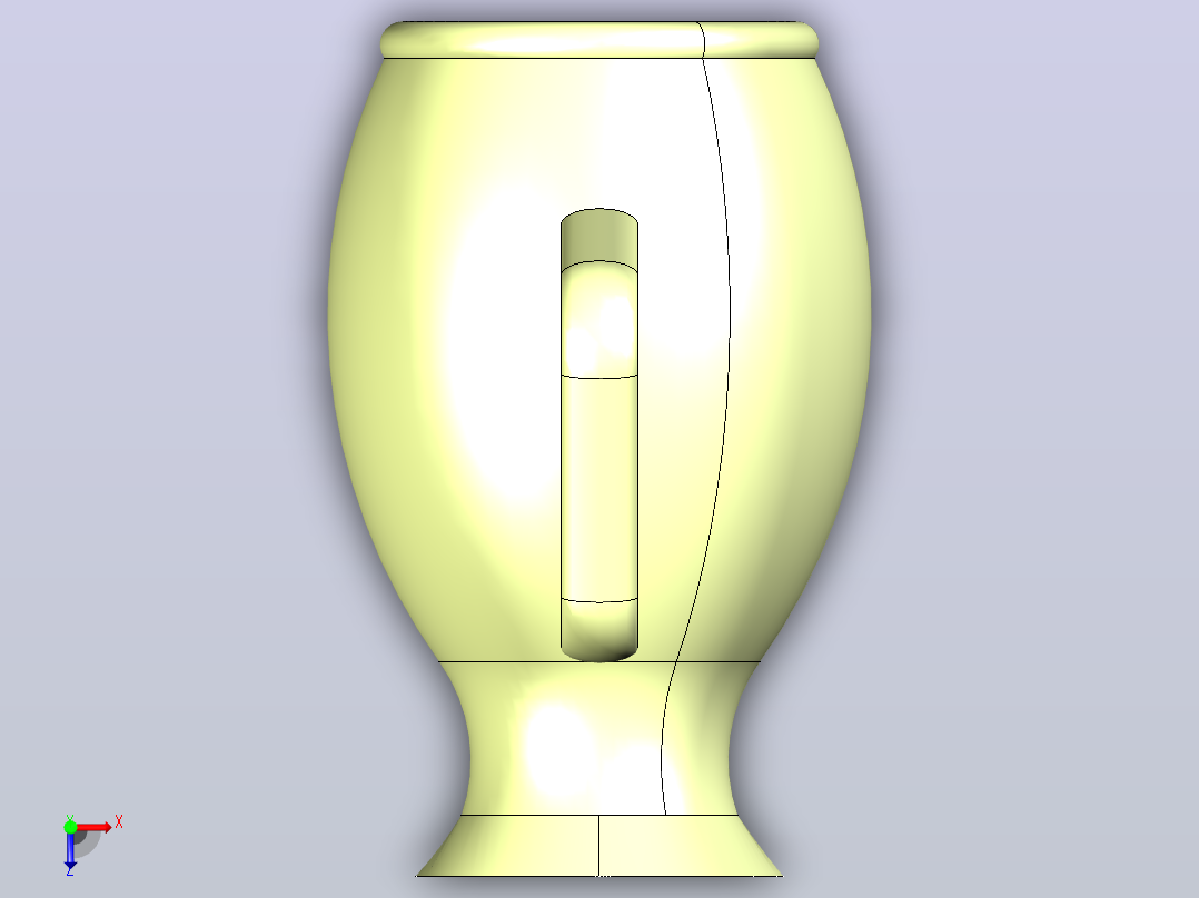 瓶身-Flask-表面建模-14俯视图