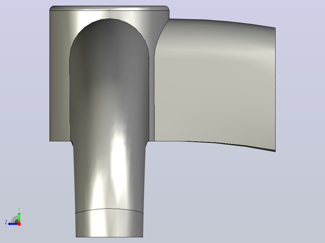 LZB-180-D48.3-B38.1-C1 两爪半180°脚架右视图