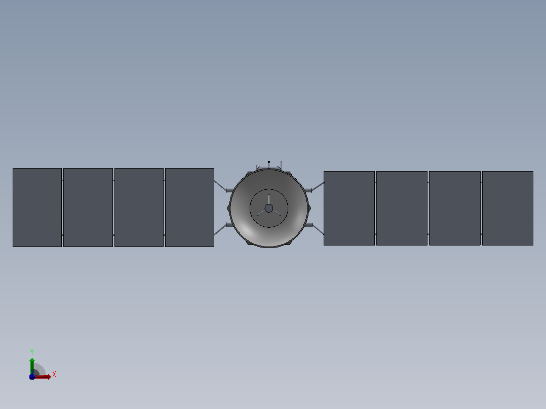 卫星模型前视图